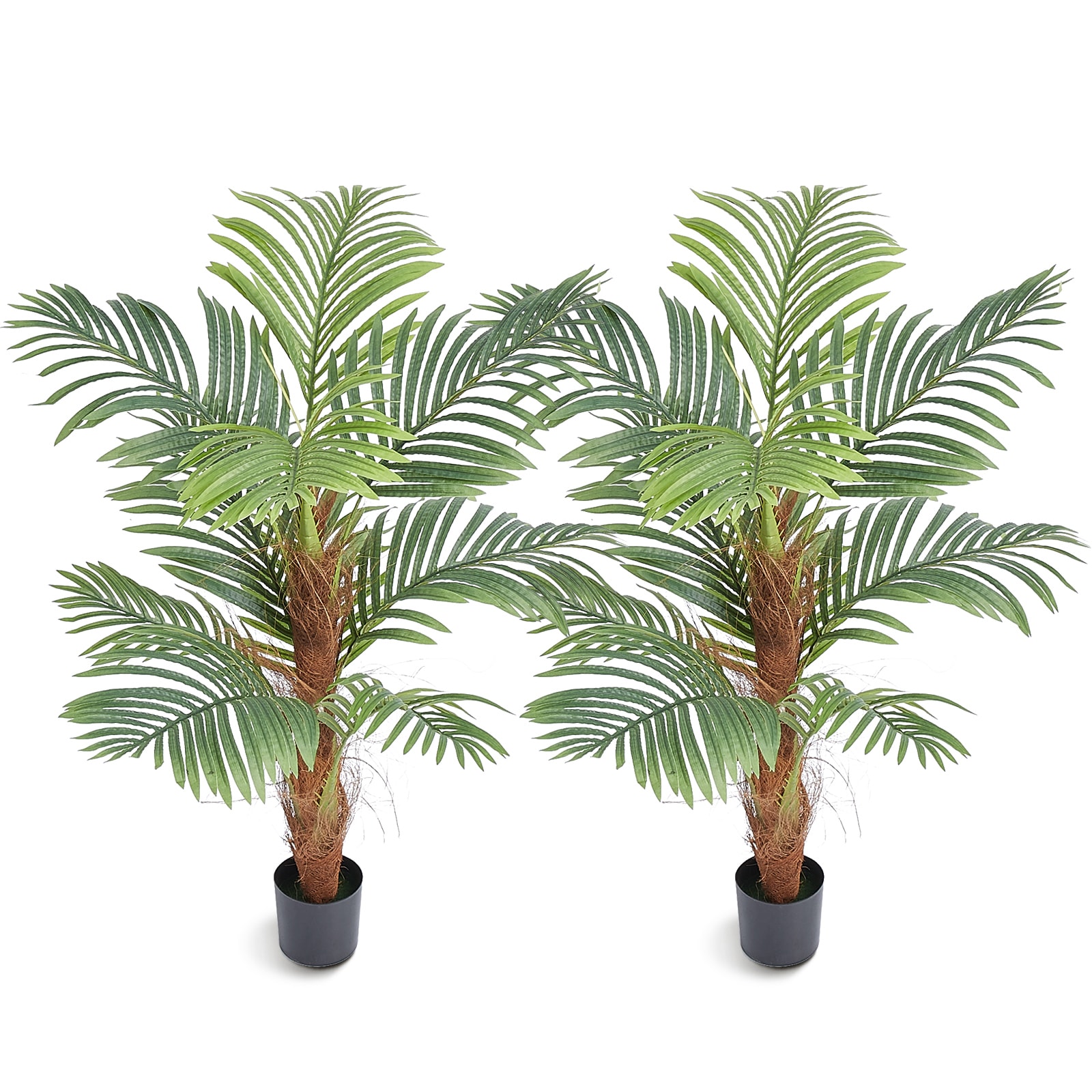 Artificial Palm Tree, 4 FT Tall Plant, Secure PE Material & Anti-Tip Tilt Protection Low-Maintenance Plant, Lifelike Green Tree For Home Office Warehouse Decor Indoor Outdoor_maomaolike.com